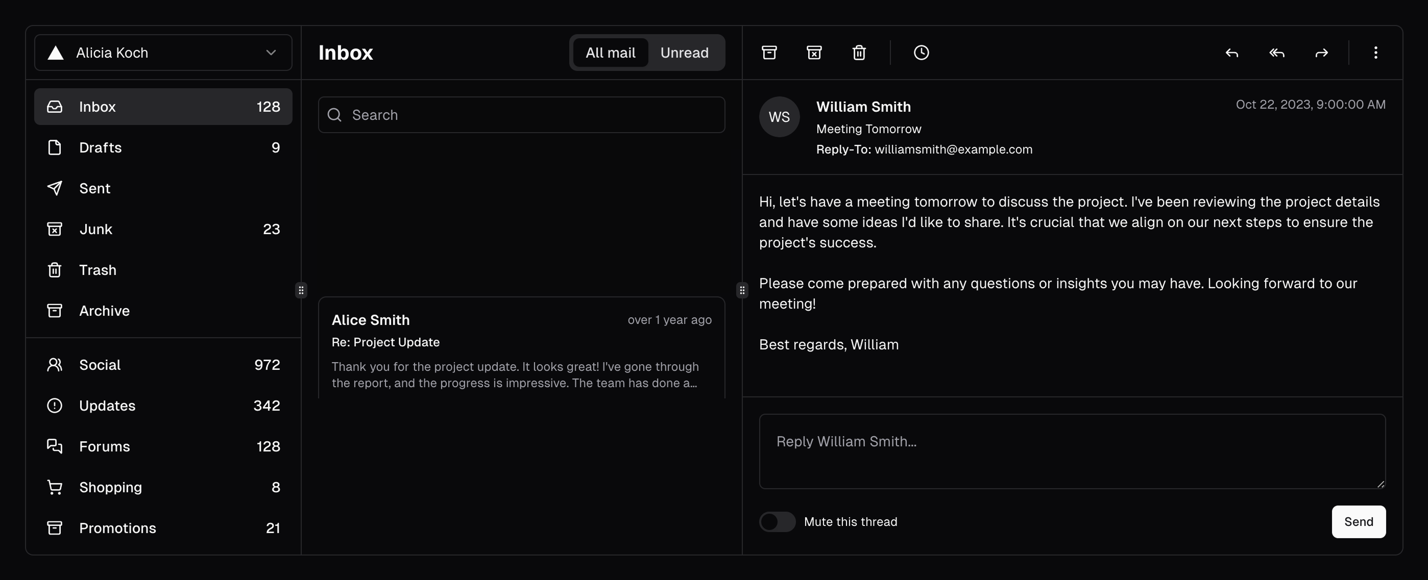SeroAI workspace interface in dark mode
